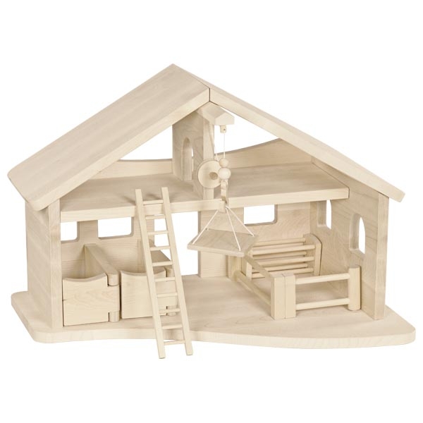 HOLZTIGER Bauernhof Stall mit Seilwinde