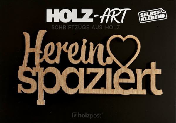 Holzpost® Holz-Art Schriftzug Herein spaziert Holzpost® Holz-Art Schriftzug Herein spaziert