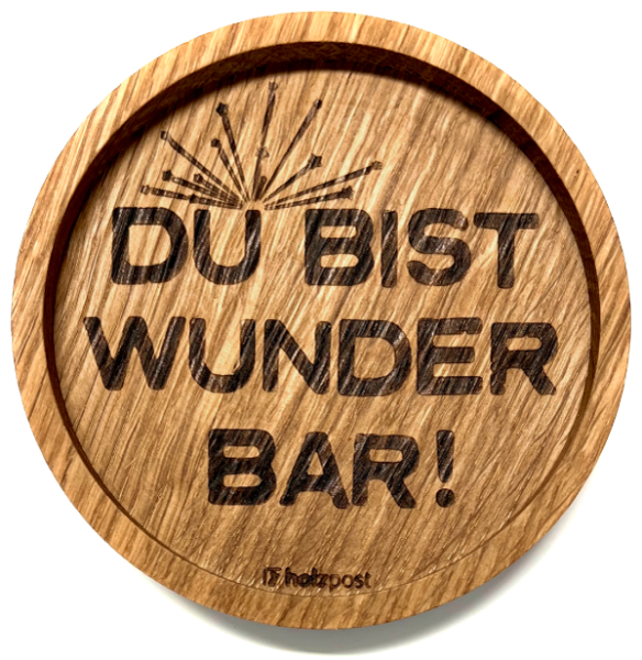 Holzpost® Untersetzer Wunderbar Holzpost® Untersetzer Wunderbar