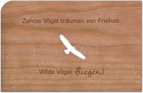 Holzpost® Grußkarte Zahme Vögel... Holzpost® Grußkarte Zahme Vögel...