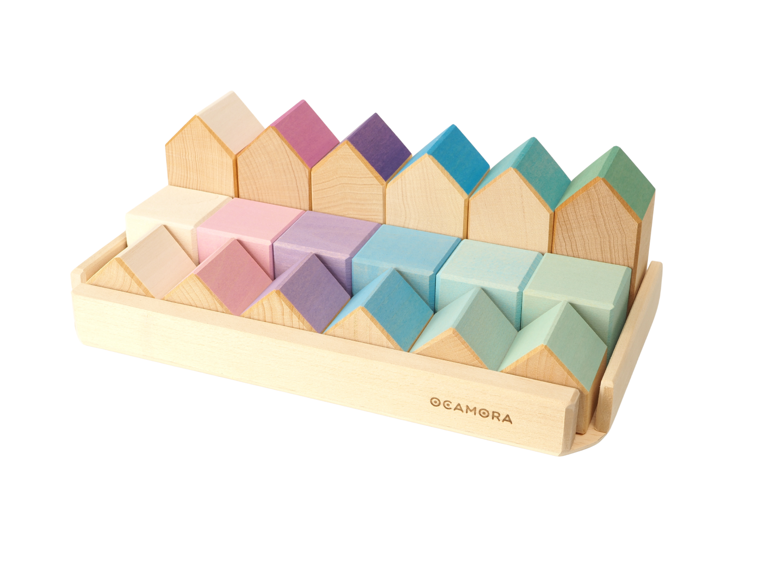 OCAMORA Baukasten Häuser & Würfel Winter