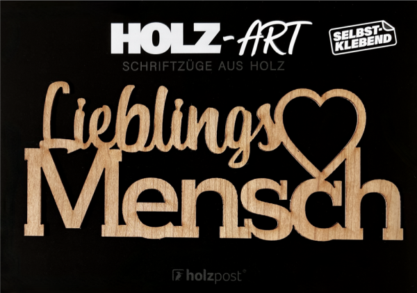 Holzpost® Holz-Art Schriftzug Lieblingsmensch Holzpost® Holz-Art Schriftzug Lieblingsmensch