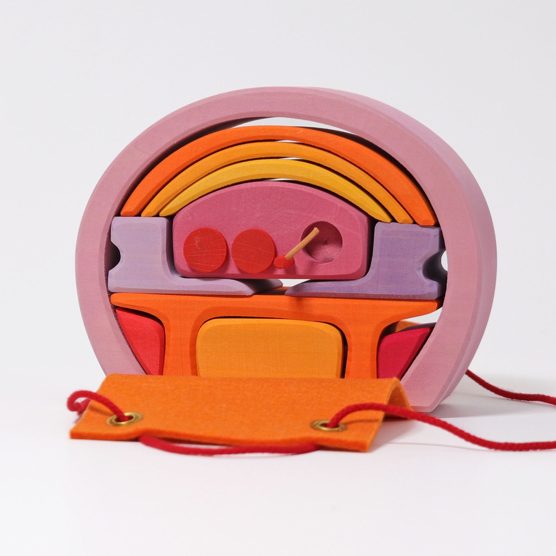 GRIMM´S Rosa-orangenes Bauhaus Lollipop GRIMM´S Rosa-orangenes Bauhaus Lollipop