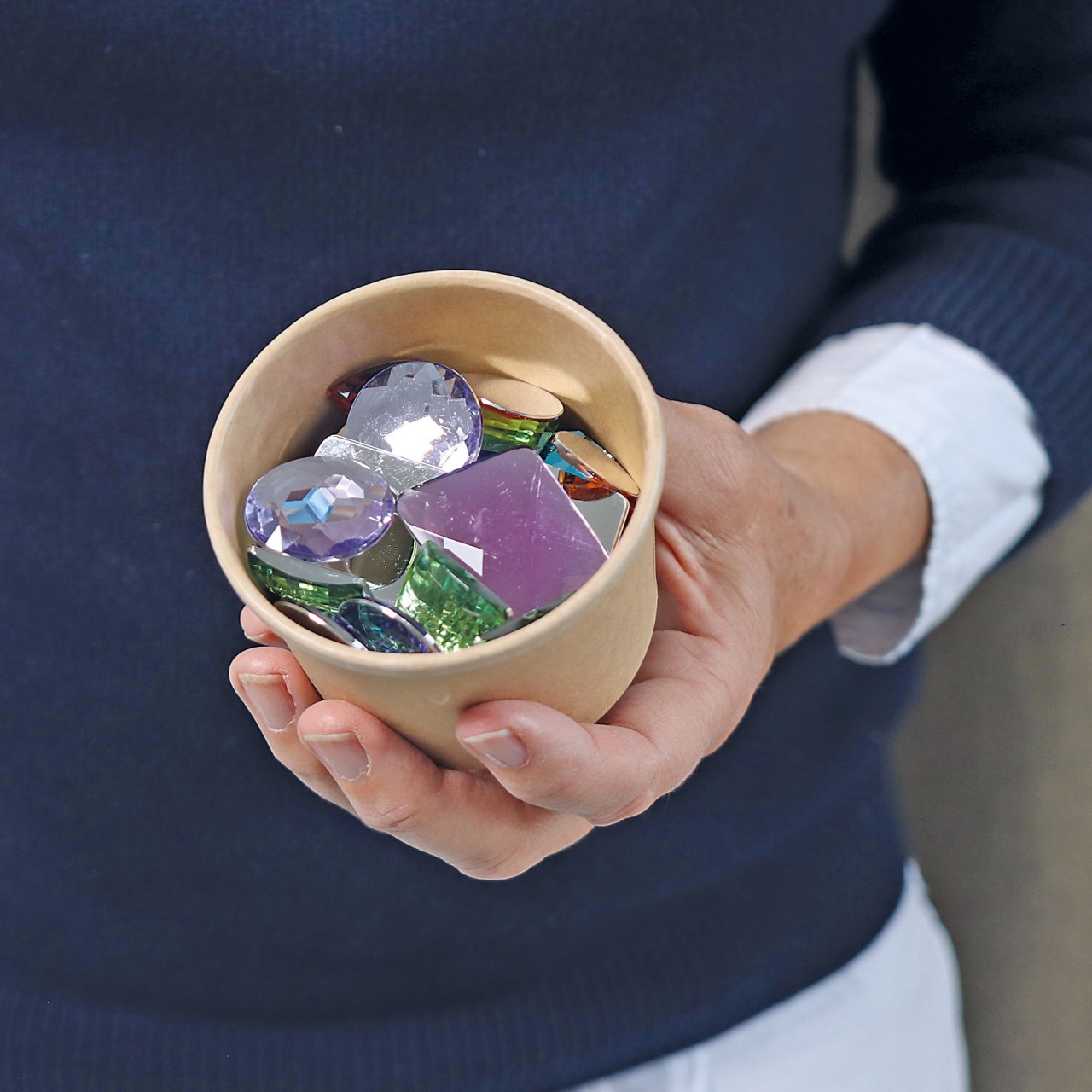 GRIMM´S 28 Große Acrylsteine Glitzersteine: Verpackung - Holzspielzeug Profi