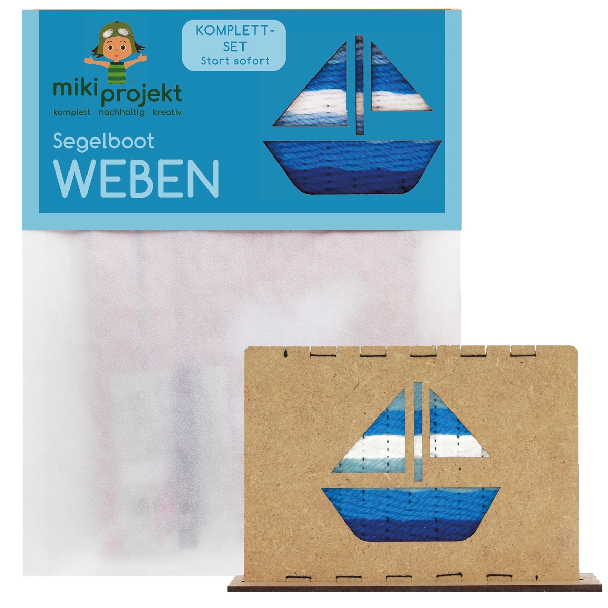 mikiprojekt Bastelset Weben Segelboot mikiprojekt Bastelset Weben Segelboot