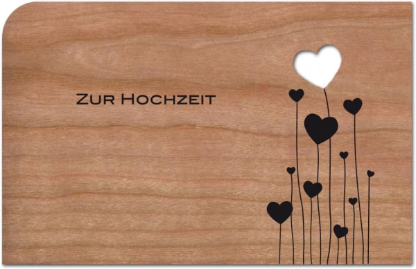 Holzpost® Grußkarte Zur Hochzeit Holzpost® Grußkarte Zur Hochzeit