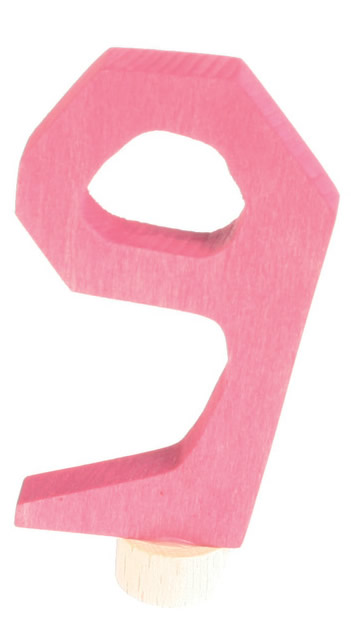 GRIMM ́S Zahlenstecker 9 rosa