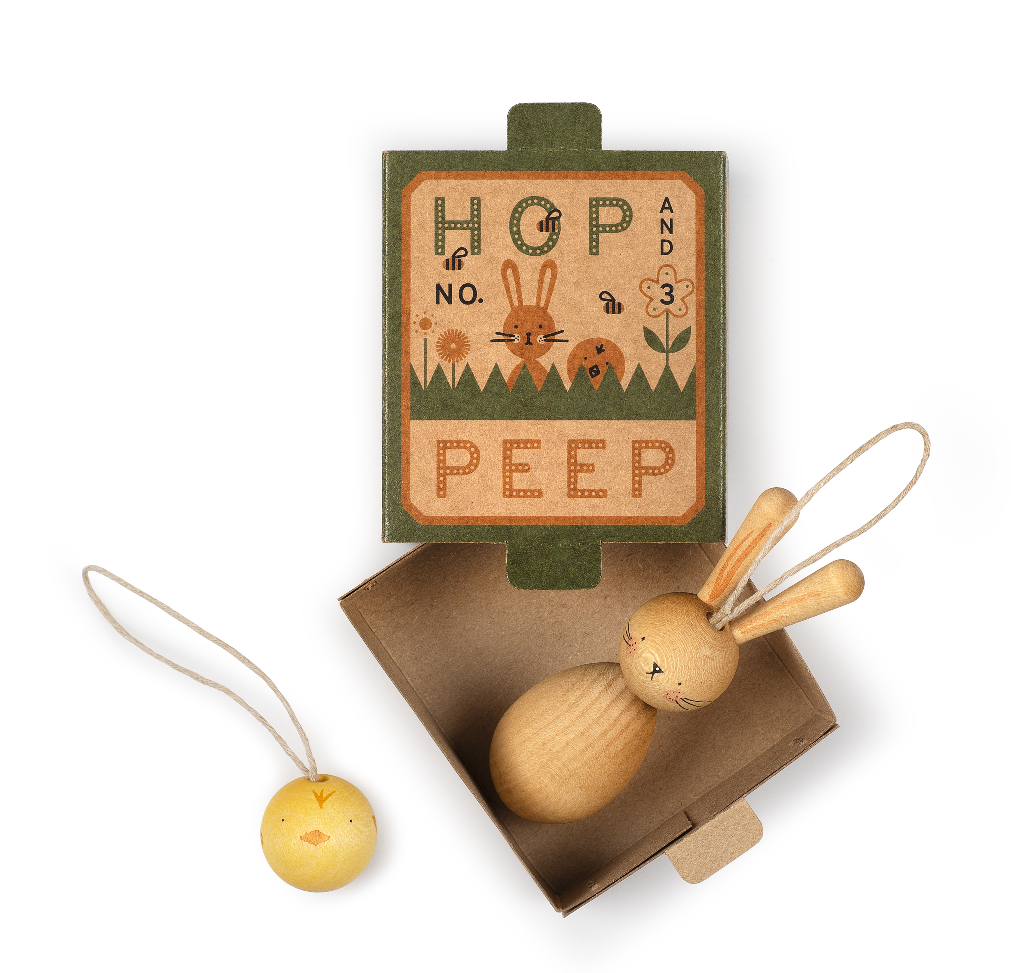 Grapat Oster Ornament No3 Hop and Peep - Holzspielzeug Profi Grapat Oster Ornament No3 Hop and Peep - Holzspielzeug Profi