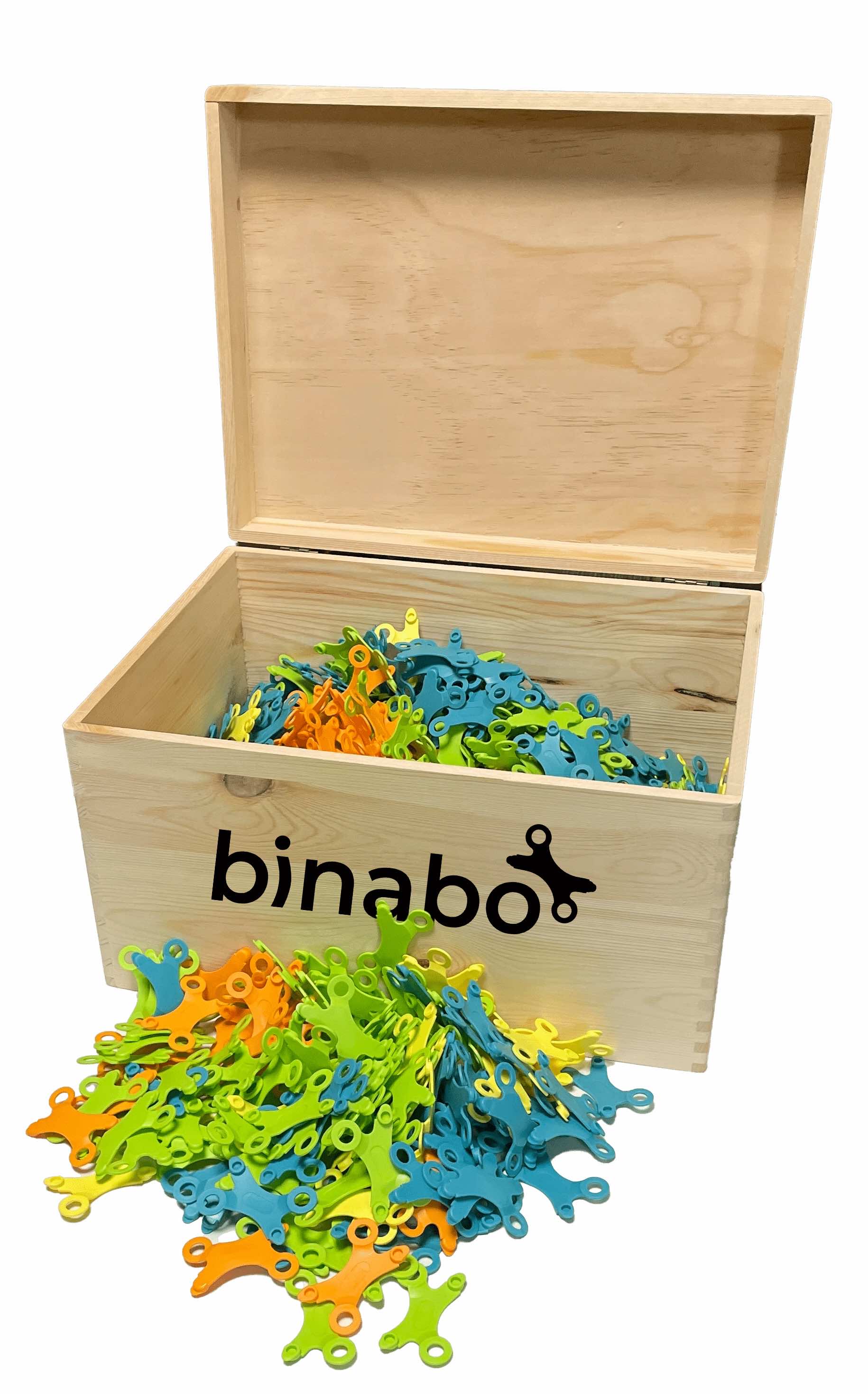 TicToys Binabo bunt (1000 Chips) in Holzbox  TicToys Binabo bunt (1000 Chips) in Holzbox