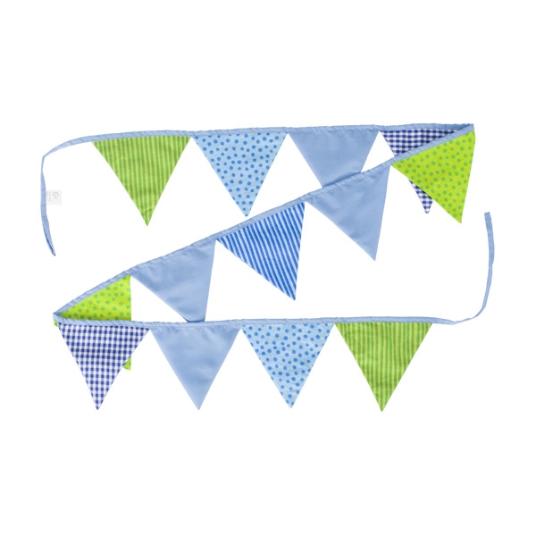 goki Wimpelkette blau-grün aus Stoff goki Wimpelkette blau-grün aus Stoff