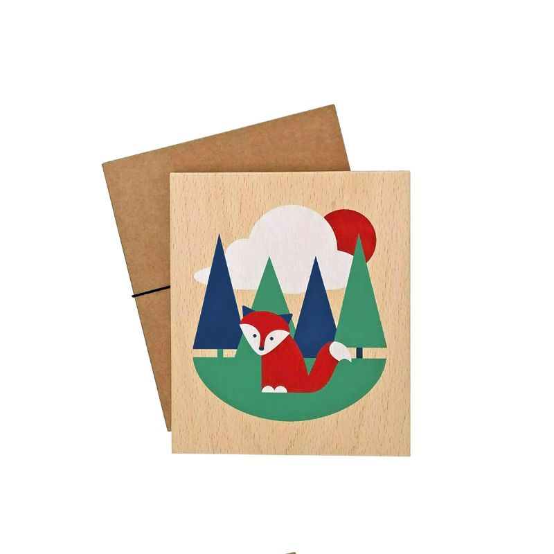 Lubulona Holzbild Illustration Fuchs Lubulona Holzbild Illustration Fuchs
