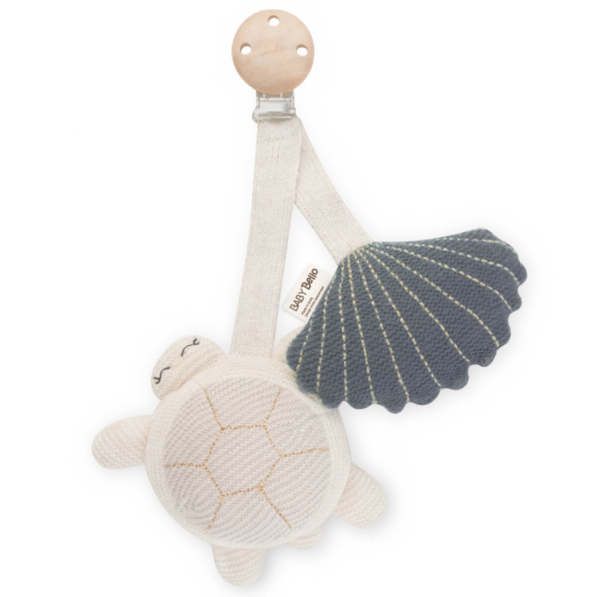 Baby Bello Kinderwagen Clip Tily the Turtle blau