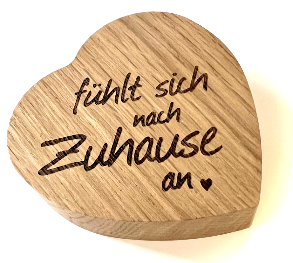 Holzpost® Herz Zuhause