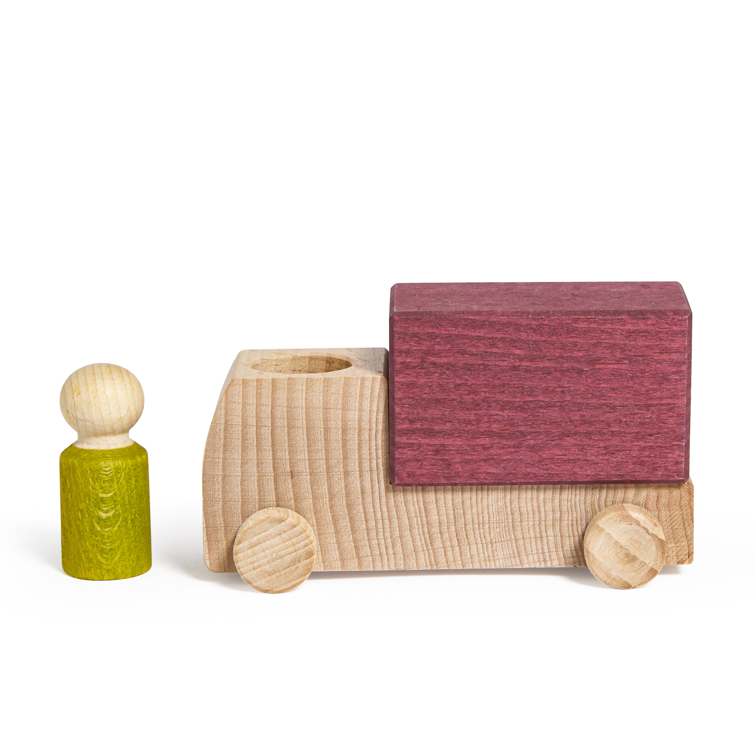Lubulona Lubu Truck plum mit Holzfigur