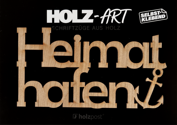 Holzpost® Holz-Art Schriftzug Heimathafen Holzpost® Holz-Art Schriftzug Heimathafen