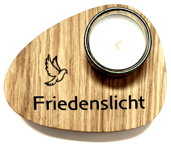 Holzpost® Teelicht Friedenslicht Holzpost® Teelicht Friedenslicht
