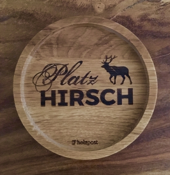 Holzpost Untersetzer PlatzHirsch