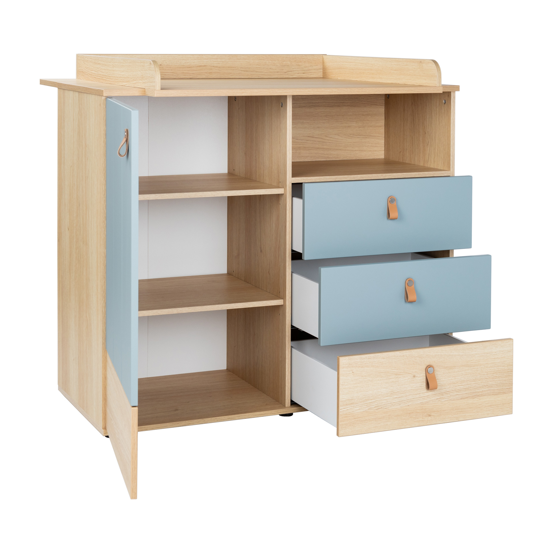 Arthur Berndt Babyzimmer ROOFY Wickelkommode in Salbei und Nagano Oak NB Arthur Berndt Babyzimmer ROOFY Wickelkommode in Salbei und Nagano Oak NB