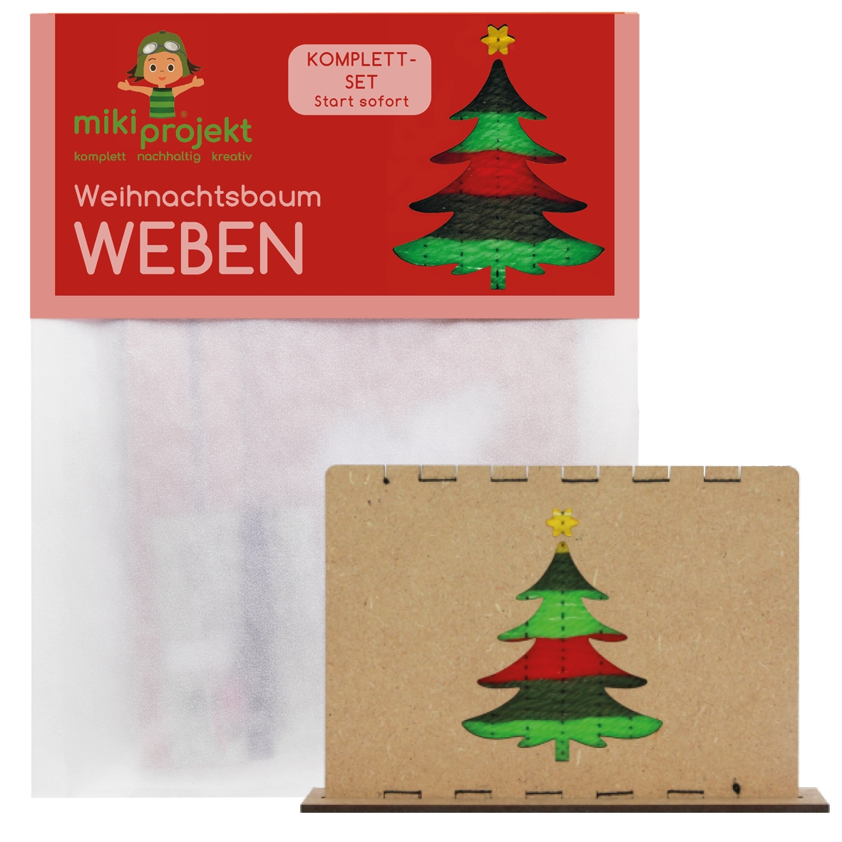 mikiprojekt Bastelset Weben Weihnachtsbaum mikiprojekt Bastelset Weben Weihnachtsbaum