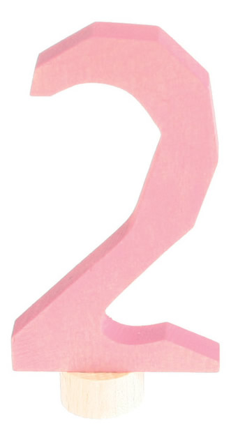 GRIMM´S Zahlenstecker 2 rosa GRIMM´S Zahlenstecker 2 rosa