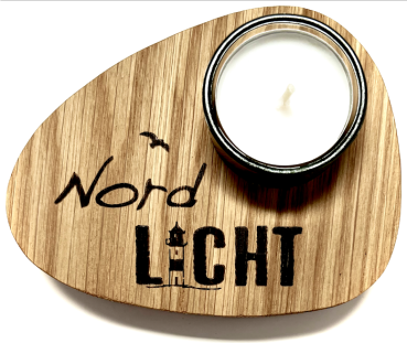 Holzpost Teelicht Nordlicht