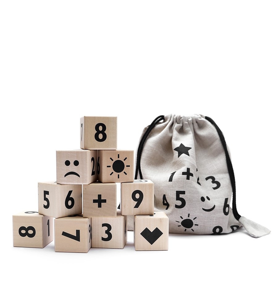 ooh noo Holzwürfel Zahlen Math schwarz"" ooh noo Holzwürfel Zahlen Math schwarz""