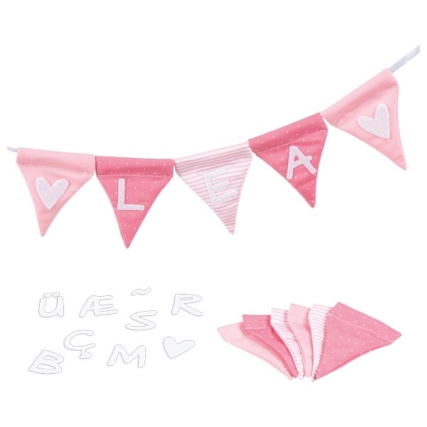 goki Buchstaben Wimpelkette rosa goki Buchstaben Wimpelkette rosa