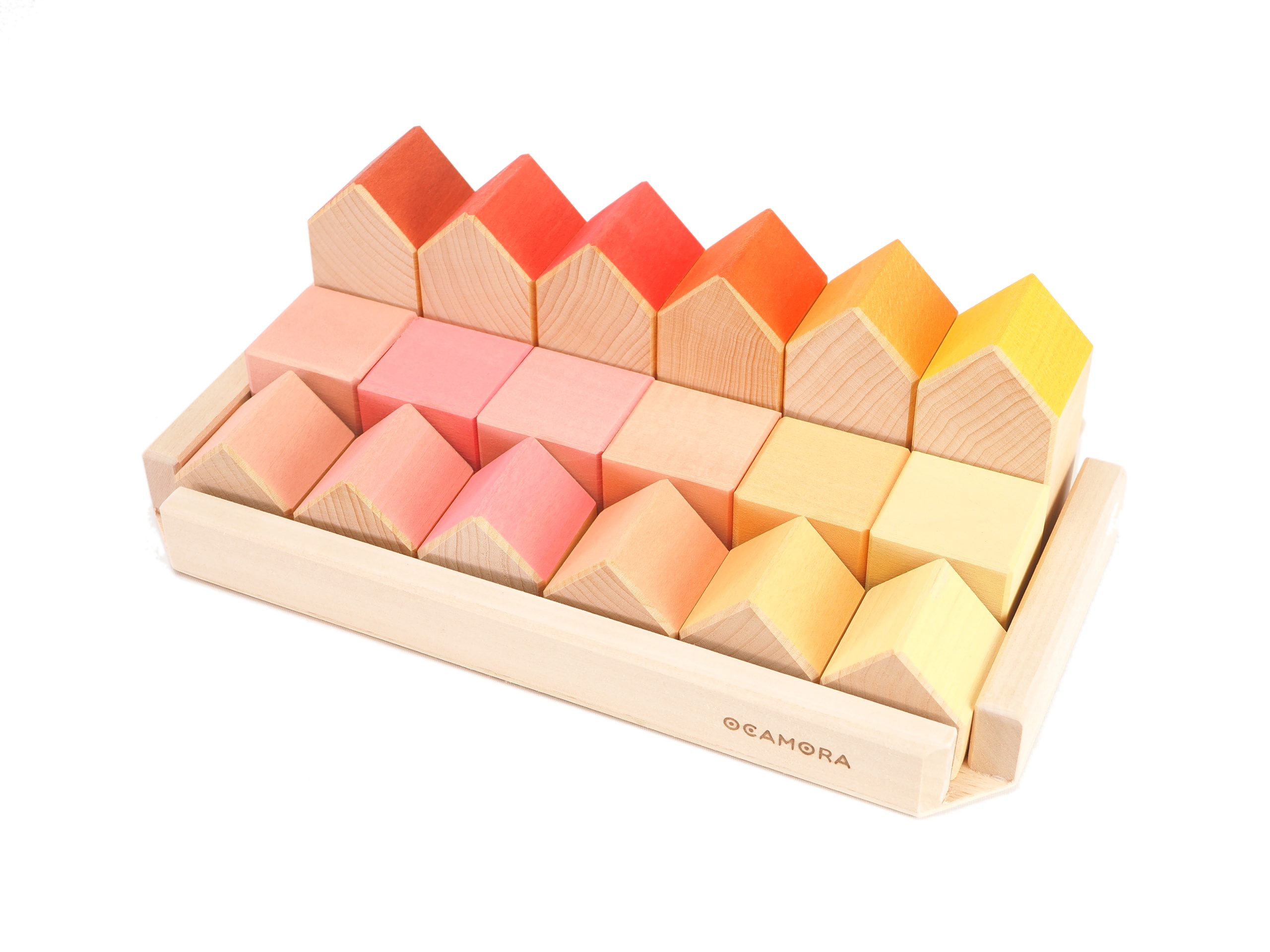 OCAMORA Baukasten Häuser & Würfel Autumn