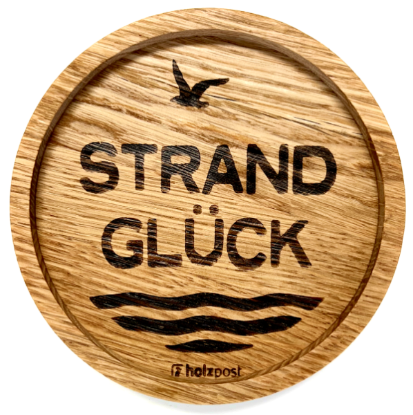 Holzpost® Untersetzer Strandglück Holzpost® Untersetzer Strandglück