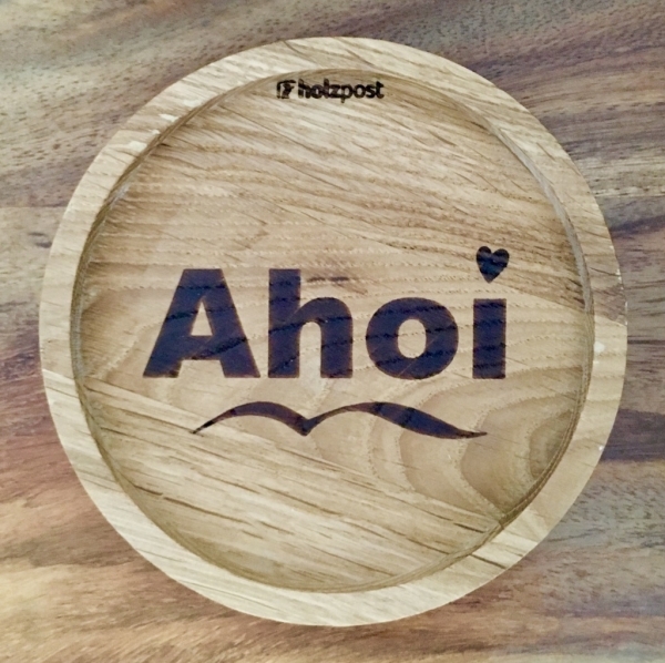 Holzpost Untersetzer Ahoi Herz