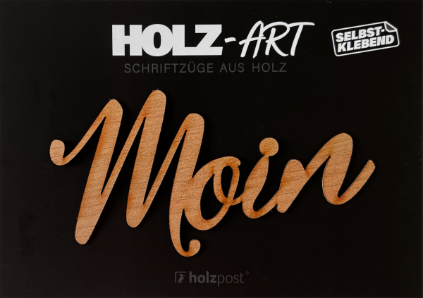 Holzpost® Holz-Art Schriftzug Moin Holzpost® Holz-Art Schriftzug Moin