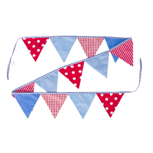 goki Wimpelkette rot-blau aus Stoff goki Wimpelkette rot-blau aus Stoff