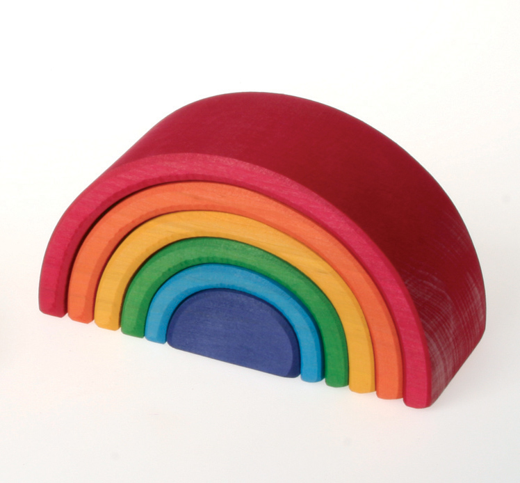 GRIMM`S Regenbogen | Open Ended Play | Spielen, Bauen, Dekorieren | Freies Spiel nach Montessori | ab 1 Jahr