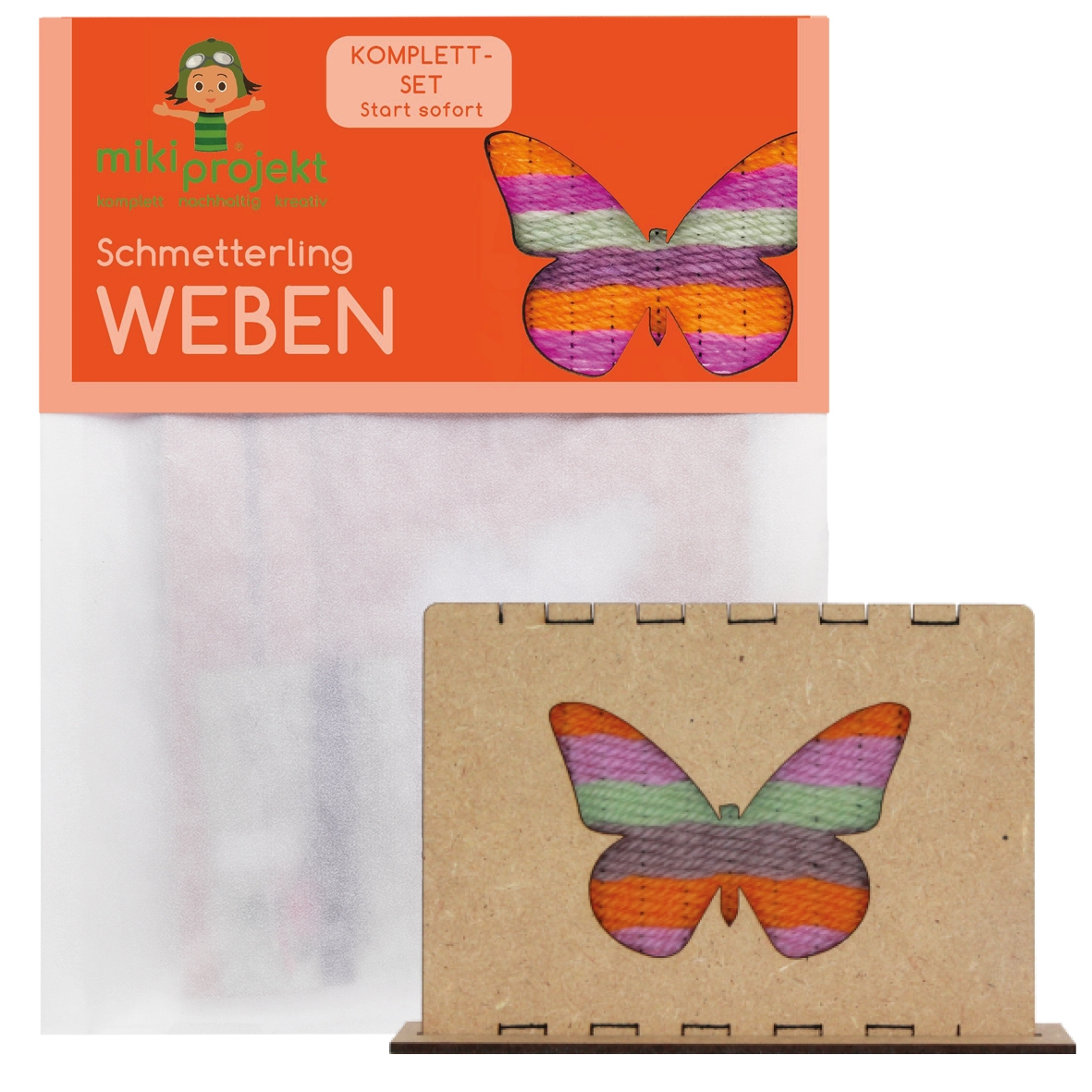 mikiprojekt Bastelset Weben Schmetterling mikiprojekt Bastelset Weben Schmetterling