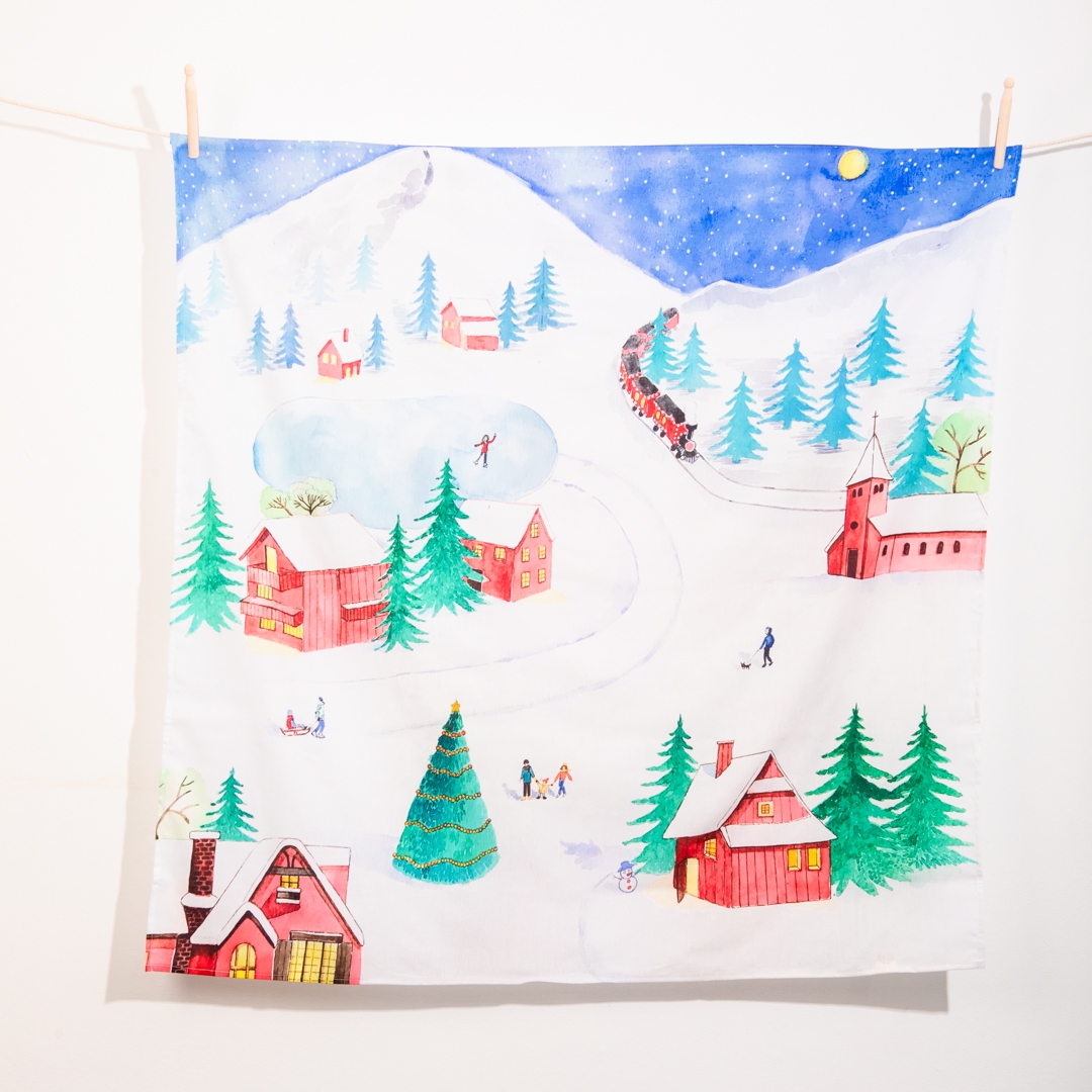 Wonderie Spieltuch A Winter Village MAXI - Limited Edition Wonderie Spieltuch A Winter Village MAXI - Limited Edition