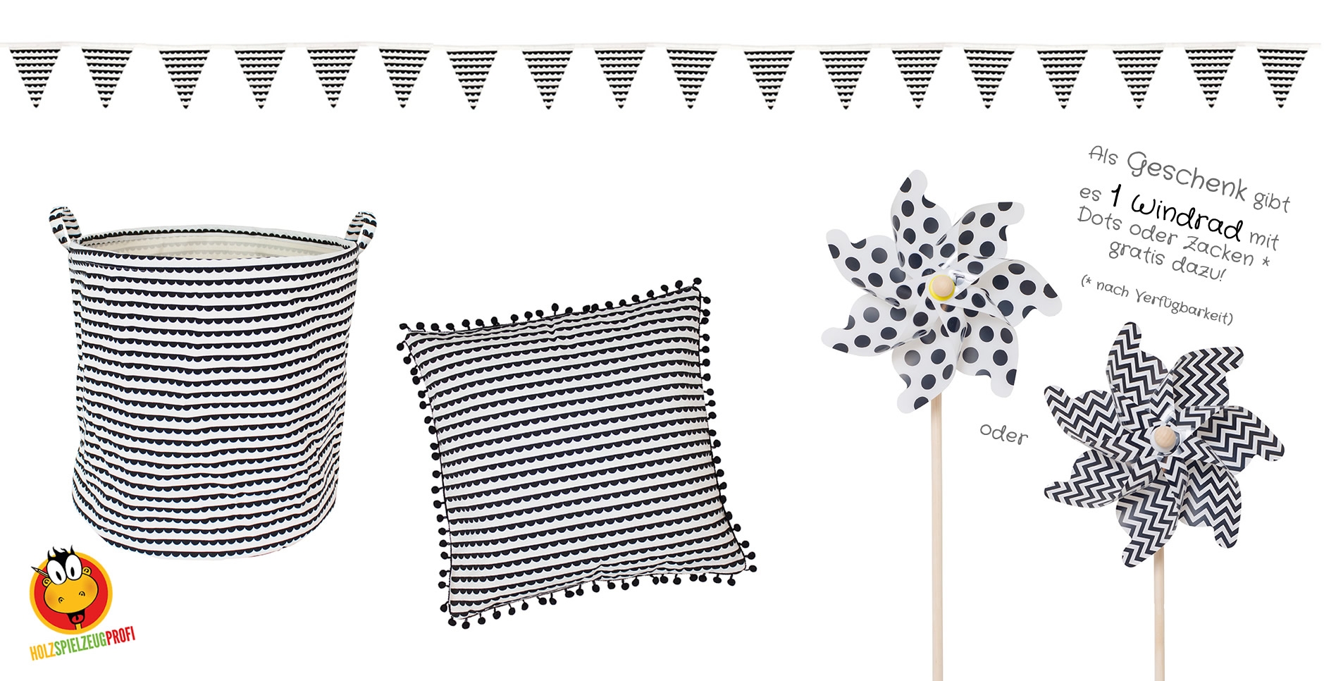 JaBaDaBaDo Stoff-Set schwarz-weiß (4 Teile) JaBaDaBaDo Stoff-Set schwarz-weiß (4 Teile)