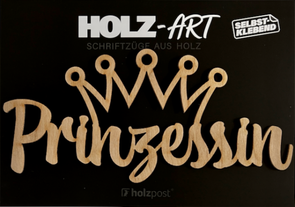 Holzpost® Holz-Art Schriftzug Prinzessin