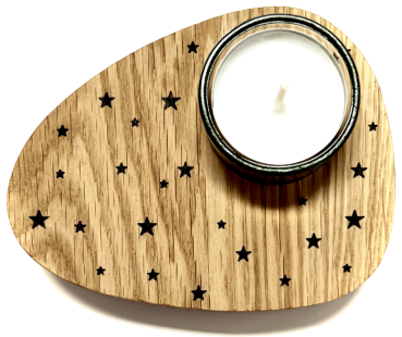 Holzpost® Teelicht Sterne