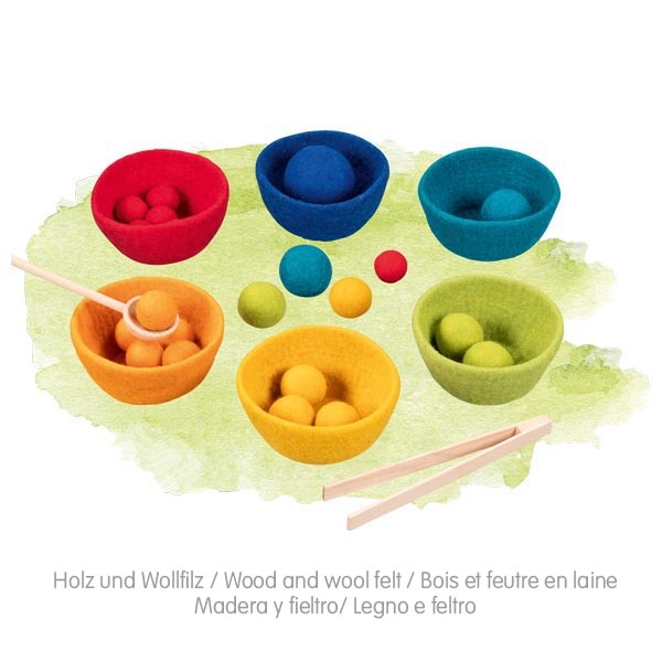 Farbsortierspiel Sorterino von goki evolution - Holzspielzeug Profi
