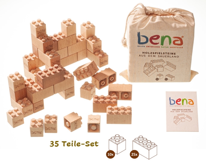 bena Holzbausteine - STARTER SET (35er Set)