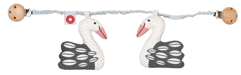 FRANCK & FISCHER Kinderwagenkette Schwäne Kejsa hell FRANCK & FISCHER Kinderwagenkette Schwäne Kejsa hell