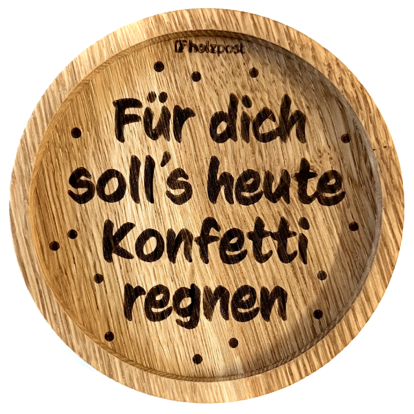 Holzpost® Untersetzer Konfetti Regen