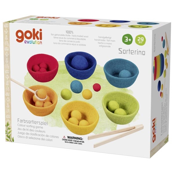 Farbsortierspiel Sorterino von goki evolution - Holzspielzeug Profi