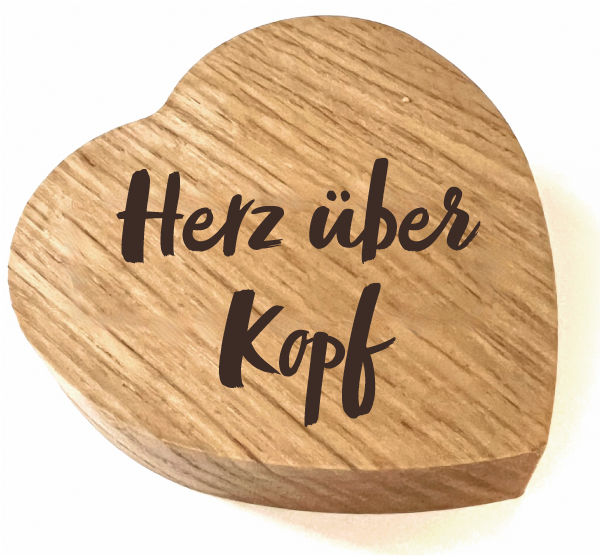 Holzpost® Herz Herz über Kopf