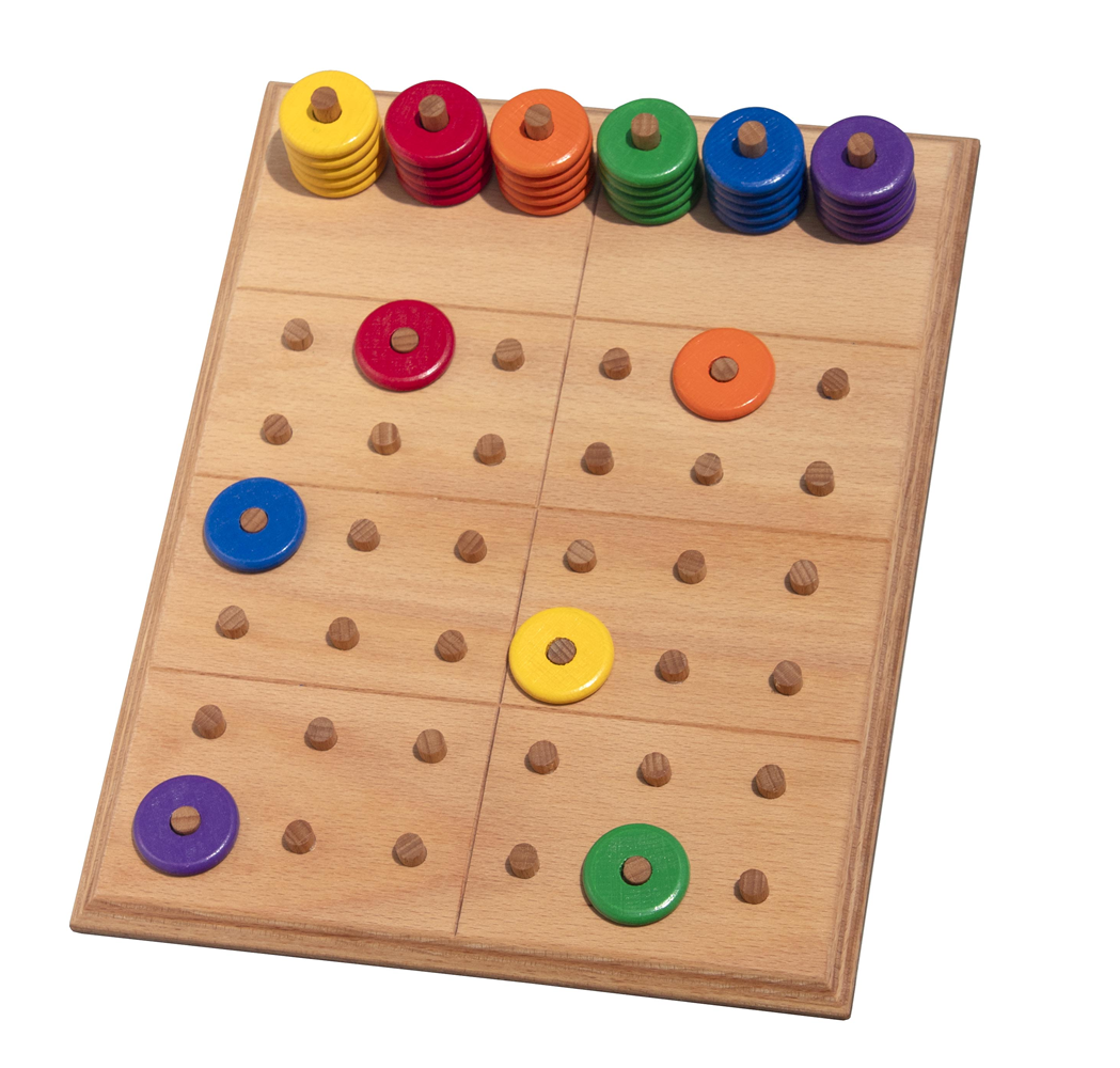 Holz-Bi-Ba-Butze Sudoku mit Farben Holz-Bi-Ba-Butze Sudoku mit Farben