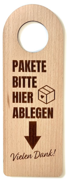 Holzpost® Türanhänger Pakete