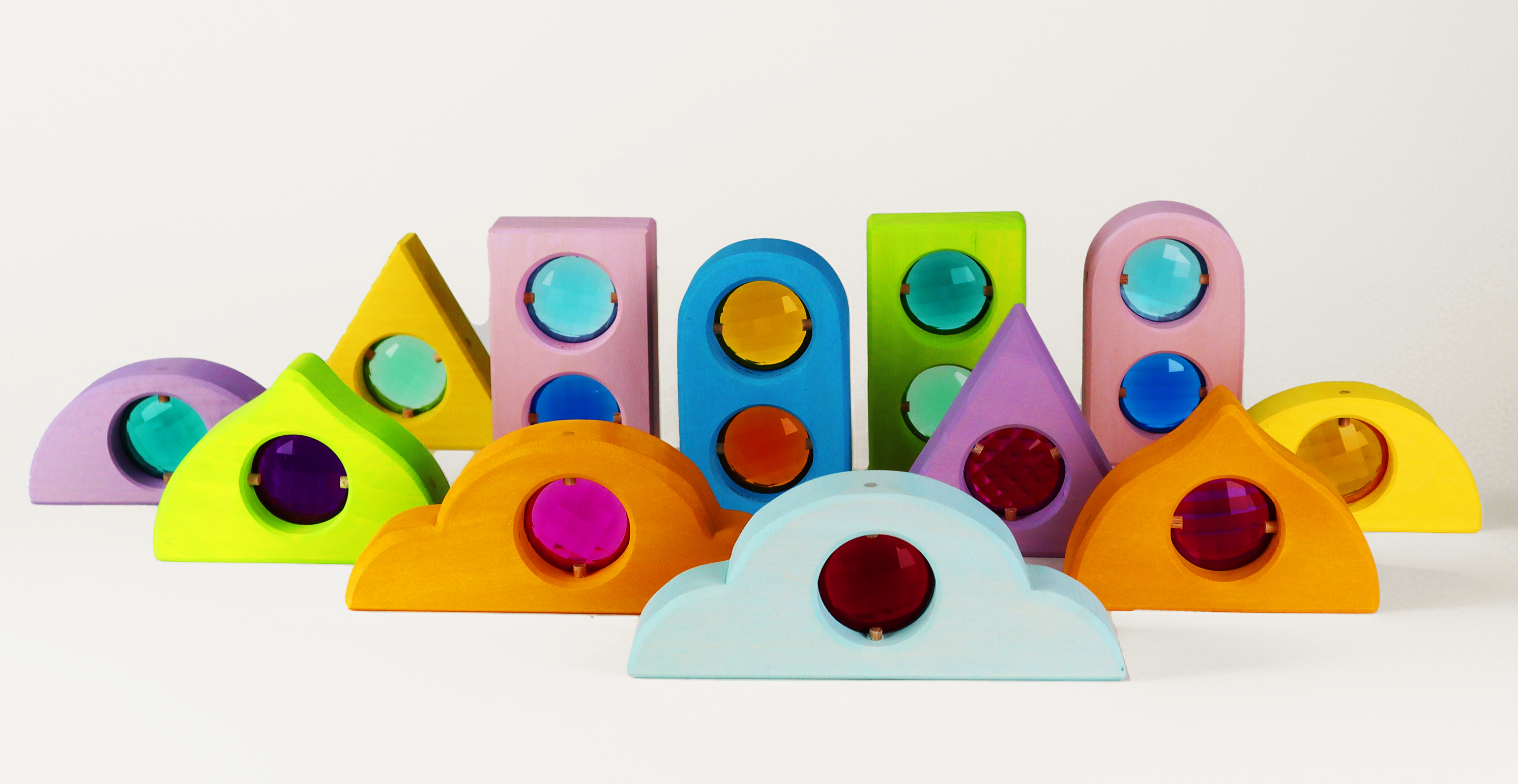 BAUSPIEL Märchenfenster pastell (12 Teile)