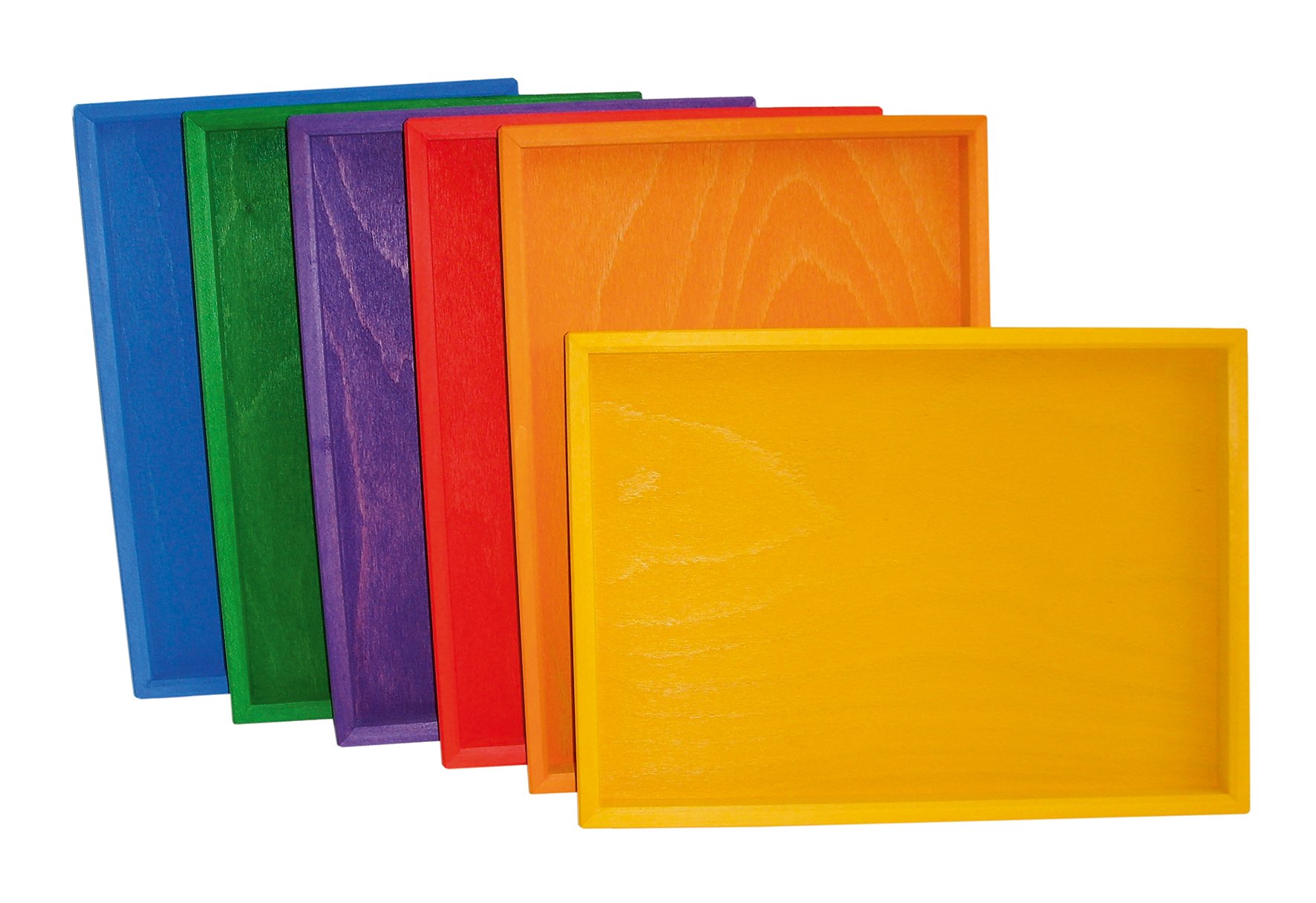 BAUSPIEL Legetabletts bunt (6er Set)