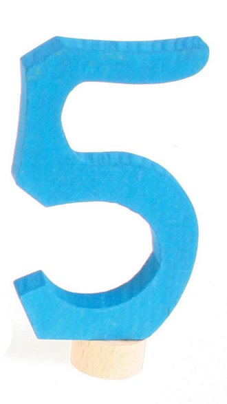 GRIMM´S Zahlenstecker 5 blau