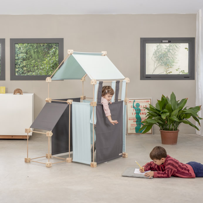 Trígonos Family HEJMO (helltürkis - grau)